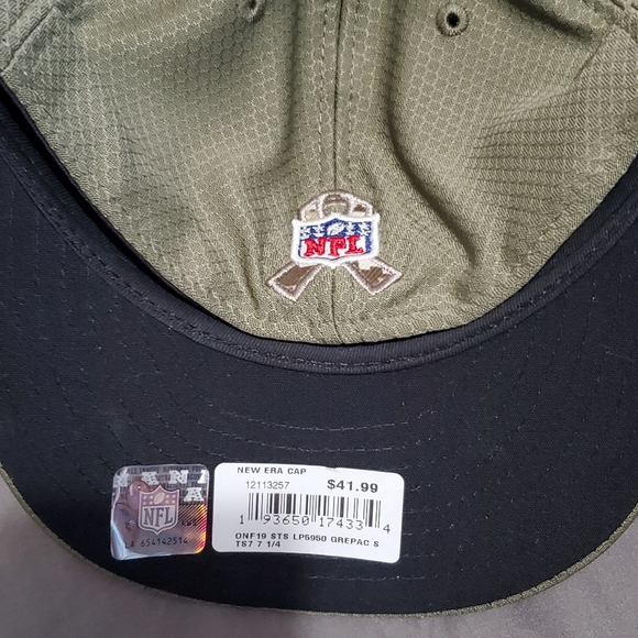 Green Bay Packers New Era Fitted Low Profile Salute To Service Hat Size 7 1/4 - Picture 2 of 4